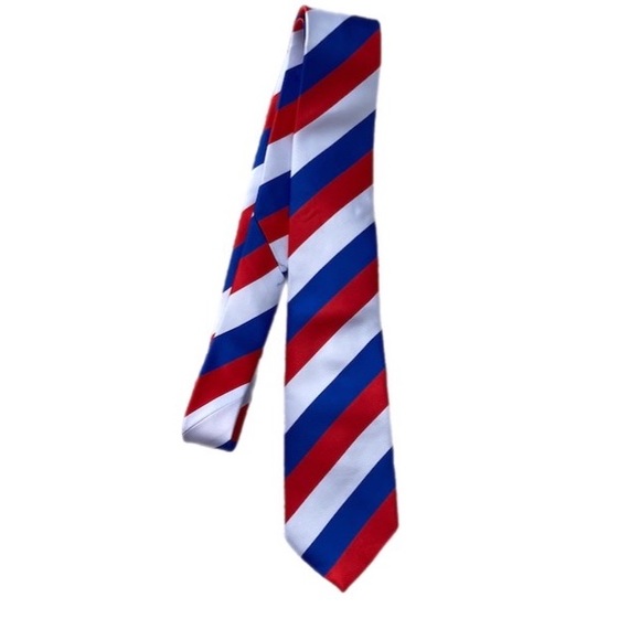 USA 100% Silk Patriotic Tie Red White & Blue 🇺🇸 - Picture 3 of 6